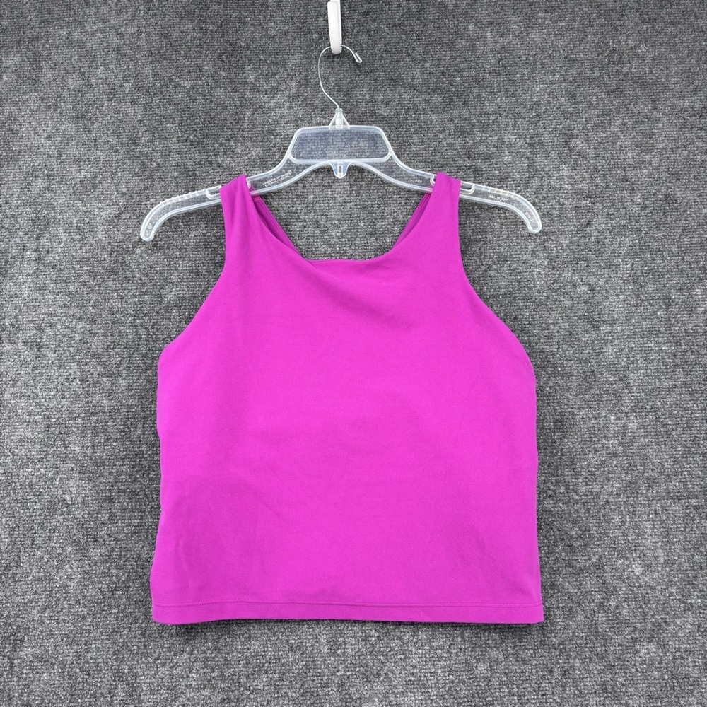 Athleta Fuscia Purpose Crop Sports Bra Women’s XL Gym Barre Yoga Athleisure